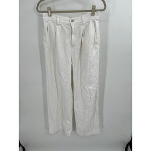 Madewell The Harlow‎ Wide-Leg Jean White Pleated High Rise Pants 27